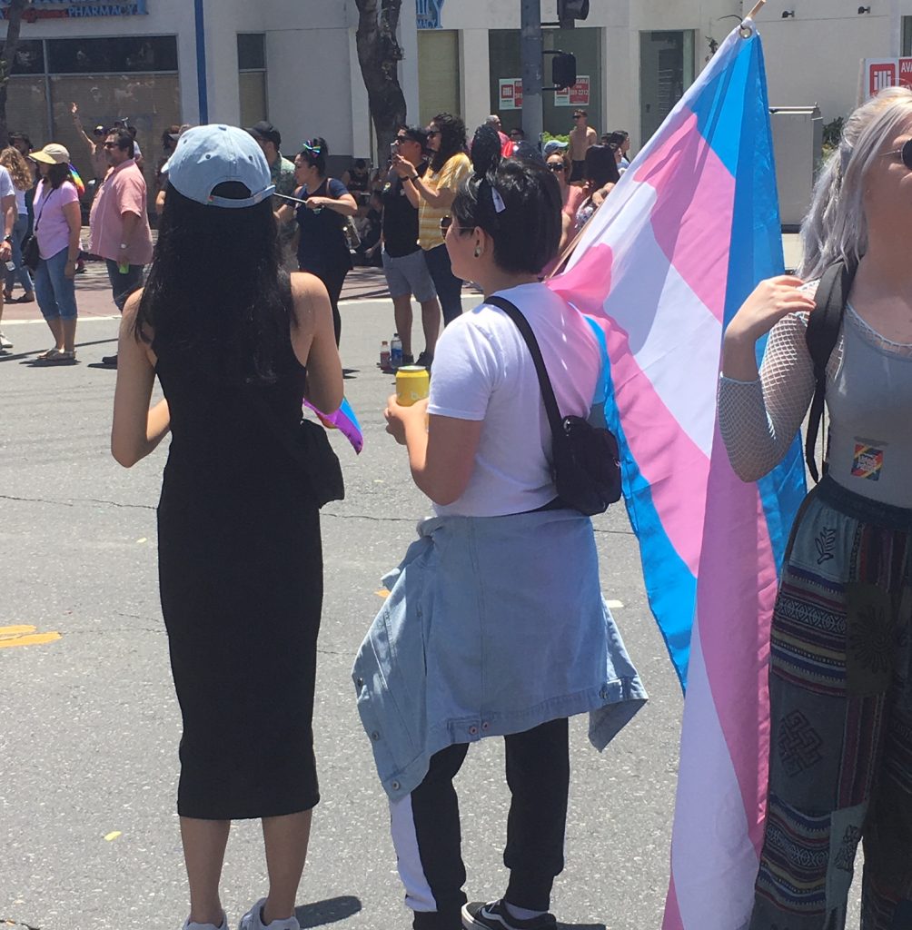 Transgender flag LA Pride parade